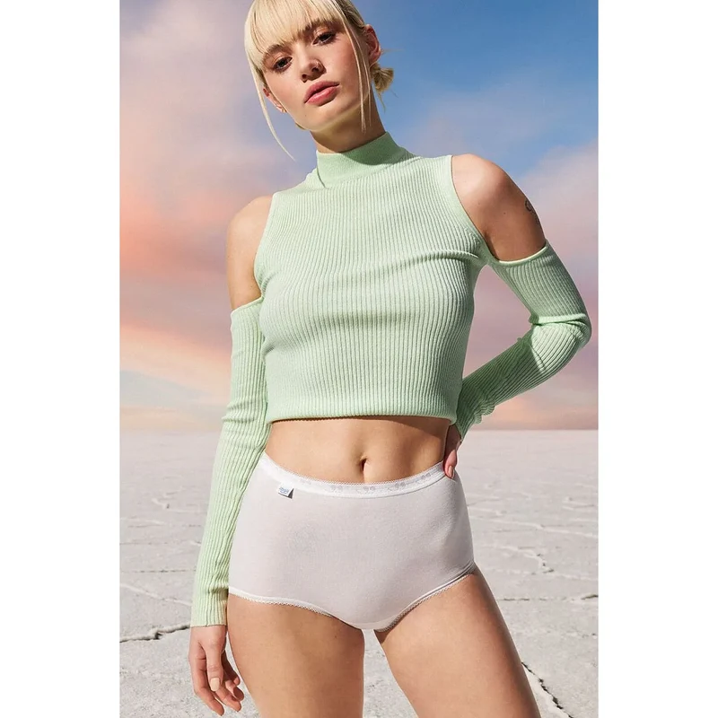 culottes coton taille haute invisibles confort durable lot 4 femmes Sloggi