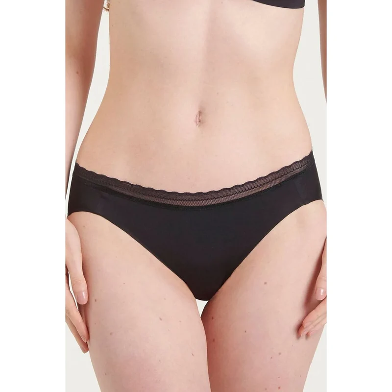 Culottes model 229952 Sloggi microfibre brune technologie gel ajustement parfait invisible