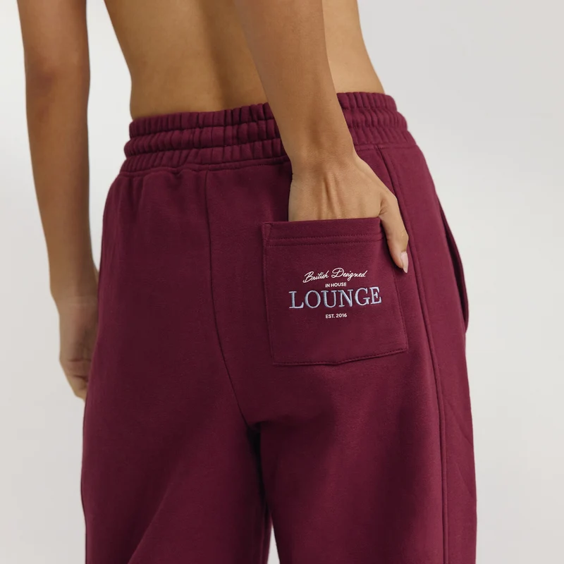 Jogging à Jambe Droite - Laque Cerise