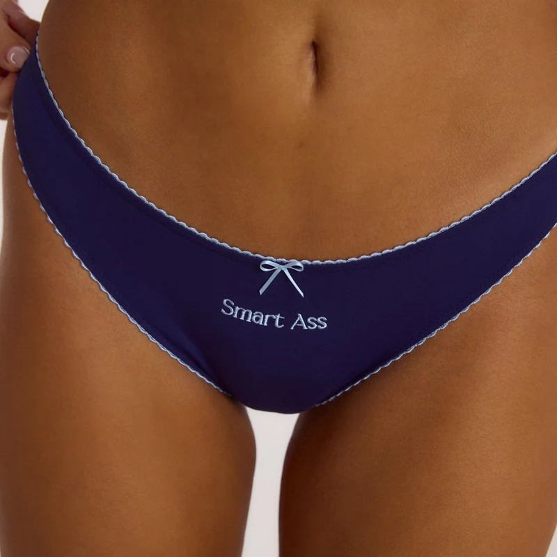 Strings Slogan (Pack de 3) - Bleu Marine