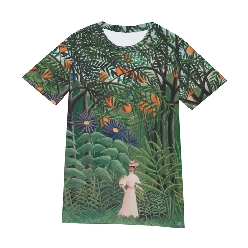 Henri Rousseau's Woman Walking in an Exotic Forest T-Shirt
