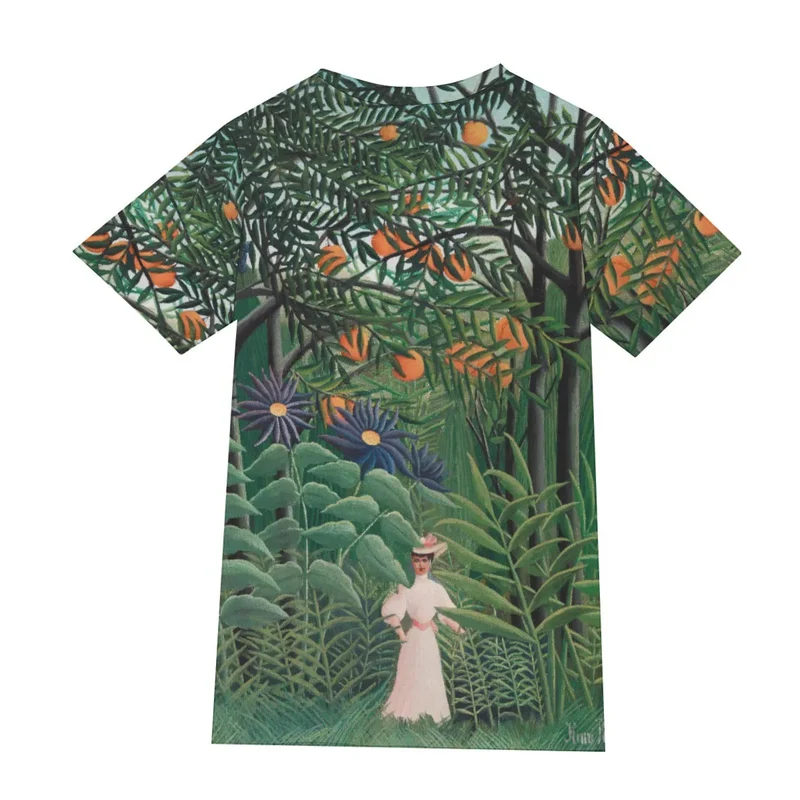 Henri Rousseau's Woman Walking in an Exotic Forest T-Shirt