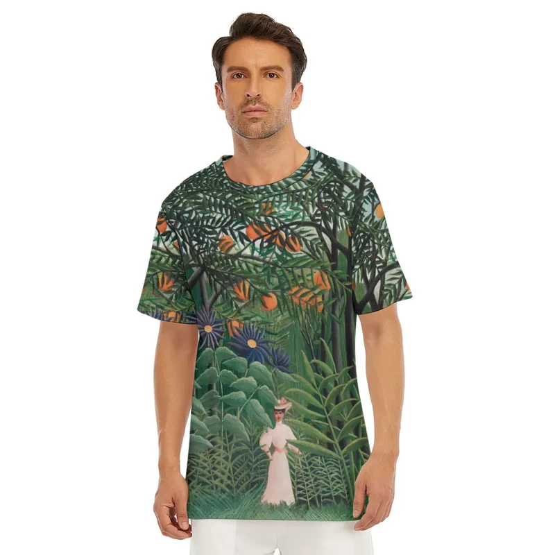 Henri Rousseau's Woman Walking in an Exotic Forest T-Shirt