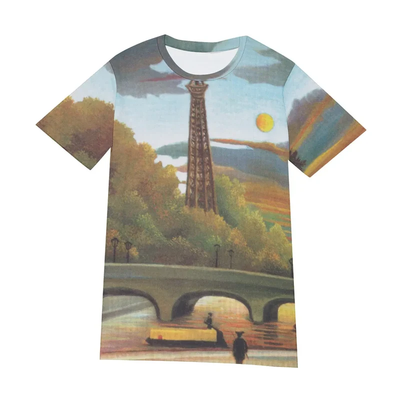 Henri Rousseau's Seine and Eiffel Tower in the Sunset T-Shirt