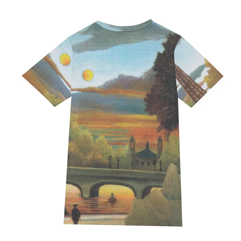 Henri Rousseau's Seine and Eiffel Tower in the Sunset T-Shirt