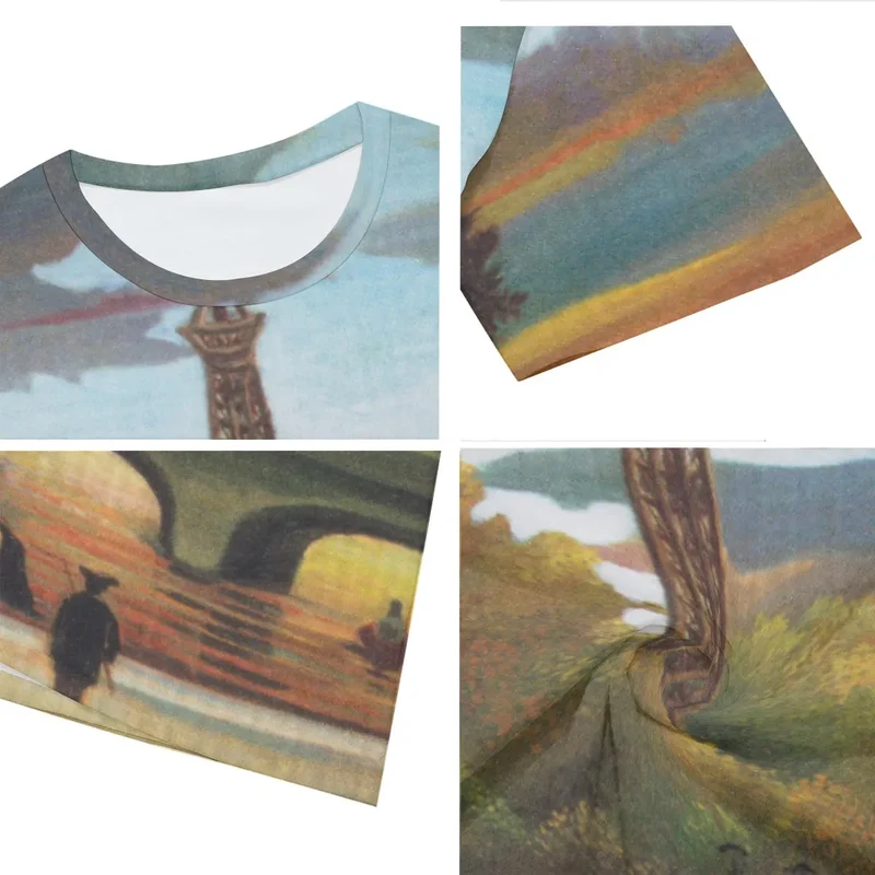 Henri Rousseau's Seine and Eiffel Tower in the Sunset T-Shirt