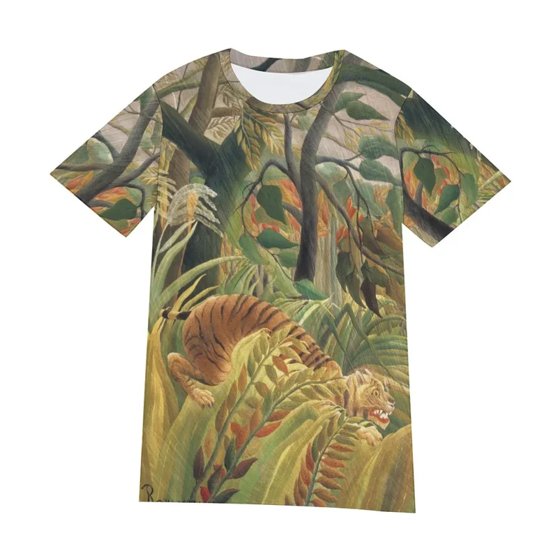 Henri Rousseau's Tiger in a Tropical Storm T-Shirt