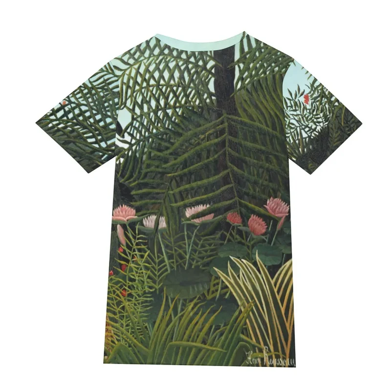Henri Rousseau's Virgin Forest with Sunset T-Shirt
