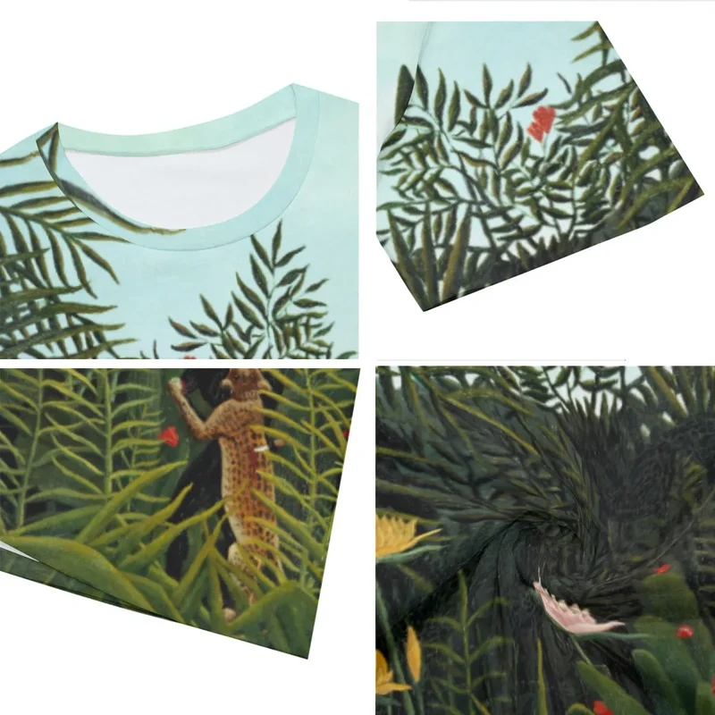 Henri Rousseau's Virgin Forest with Sunset T-Shirt