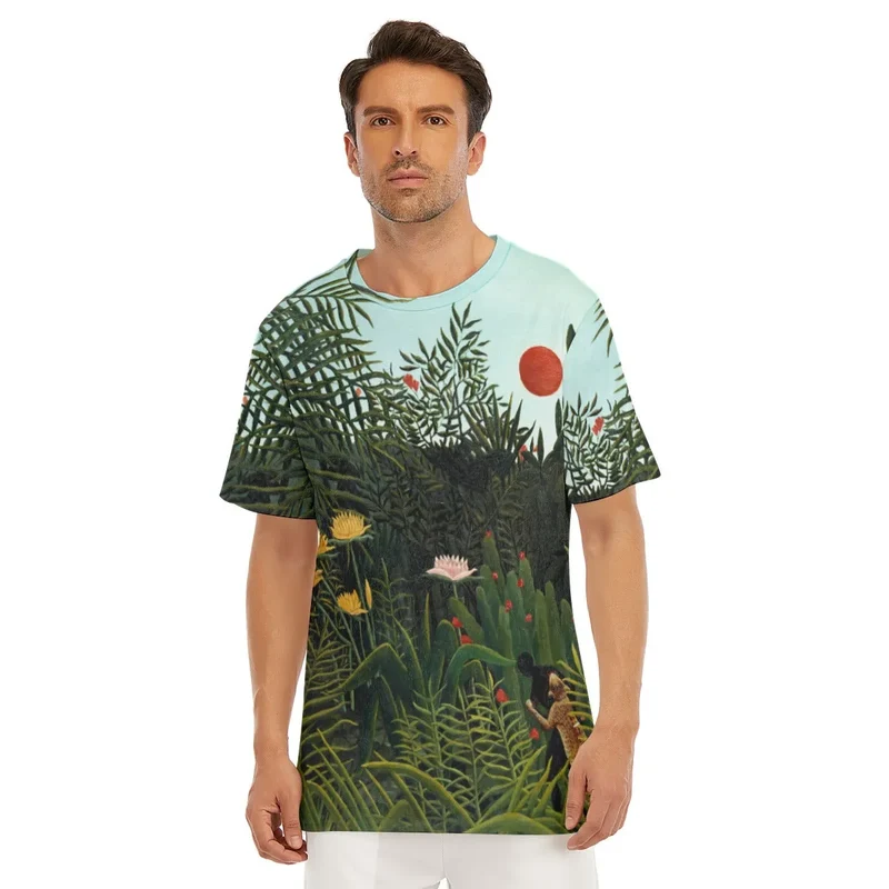 Henri Rousseau's Virgin Forest with Sunset T-Shirt