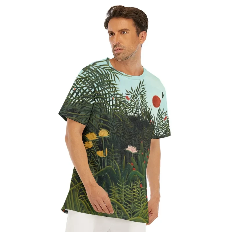 Henri Rousseau's Virgin Forest with Sunset T-Shirt