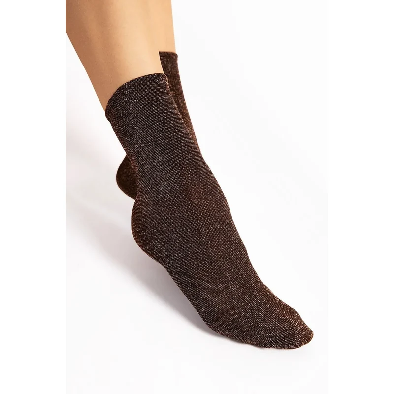 Chaussettes élégantes luxe effet scintillant soie lurex confort durable mode érotique accessoire sexy femme couple