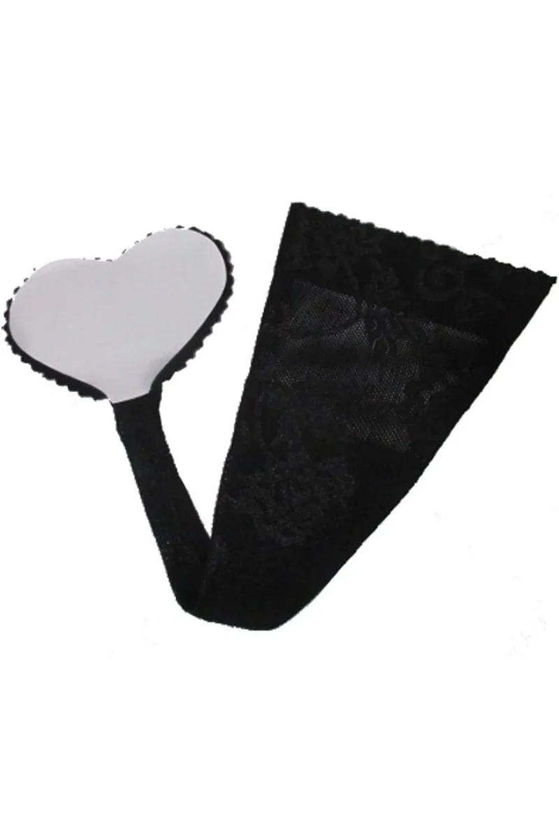 string sexy hommes dentelle triangle avant coeur arrière invisible sous vêtement moulant adhésif réutilisable lavable polyamide élasthanne tailles S L