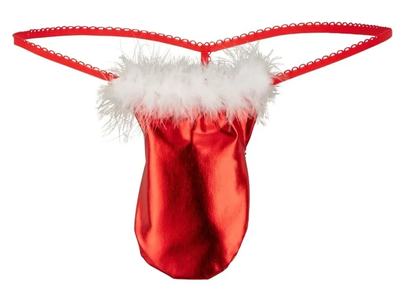string rouge métallique sexy plumes blanches taille polyester confortable durable éthique végétalien festif élégant séduisant raffiné soirée
