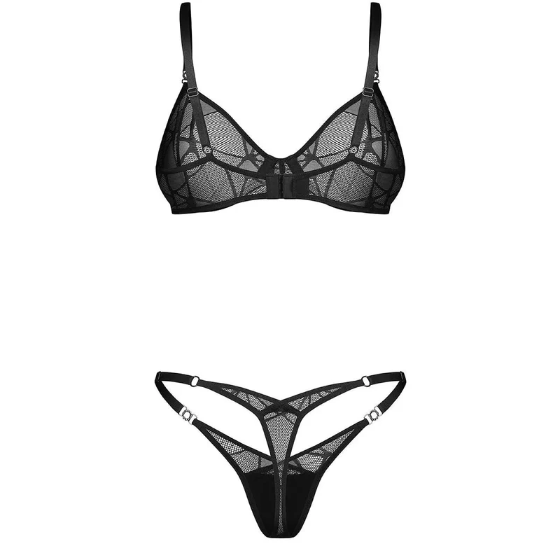 ensemble lingerie moderne dentelle transparente soutien-gorge armatures ajustable femmes confiantes