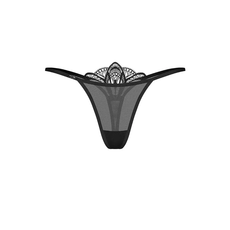 Strings noirs dentelle ajourée sensuels confort moderne Ezmee