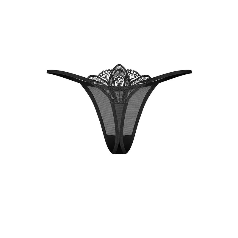 Strings noirs dentelle ajourée sensuels confort moderne Ezmee