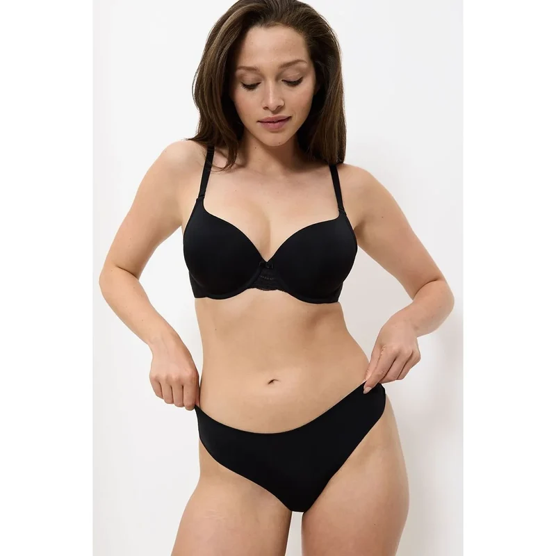 Strings taille basse microfibre dentelle florale confort quotidien femmes