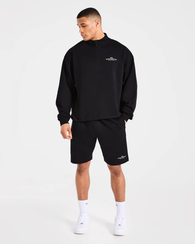 Apex Lifting Essentials 1/4 Zip Pullover - Noir/Crème