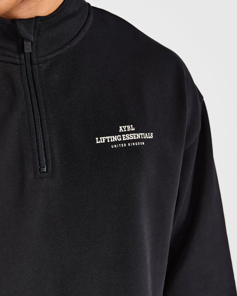Apex Lifting Essentials 1/4 Zip Pullover - Noir/Crème