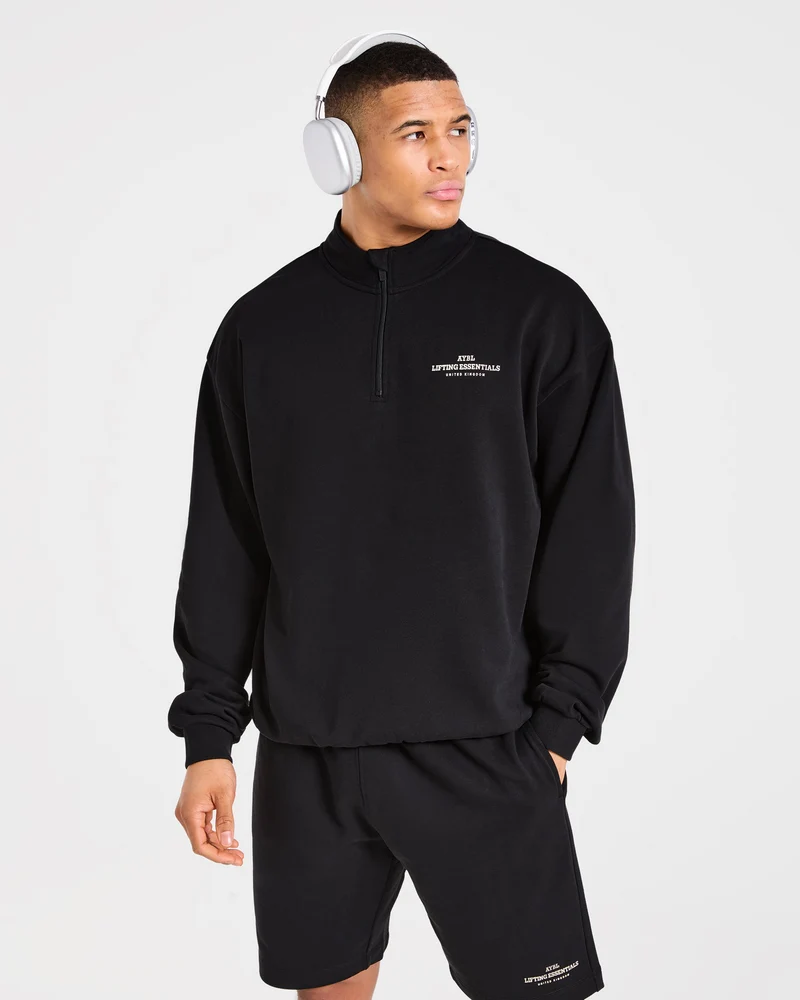 Apex Lifting Essentials 1/4 Zip Pullover - Noir/Crème