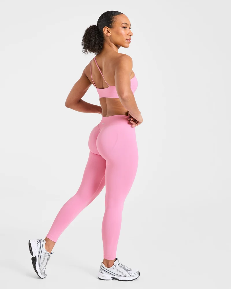 Enhance Seamless One Shoulder Sports Bra - Sugar Rose