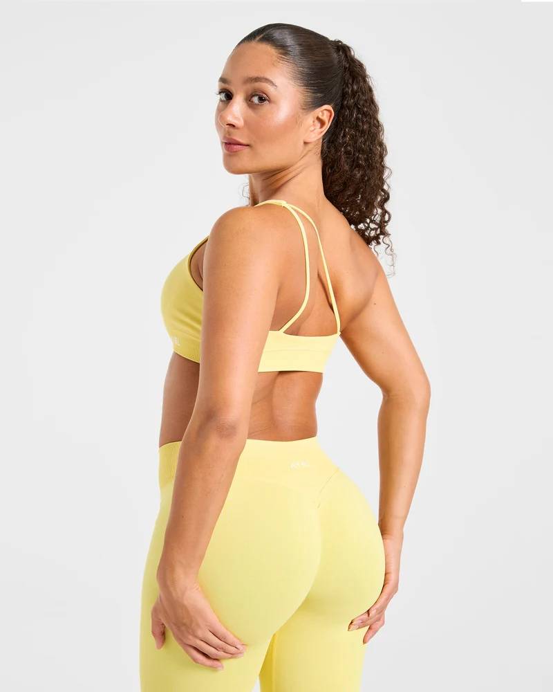 Enhance Seamless One Shoulder Sports Bra - Bright Jaune