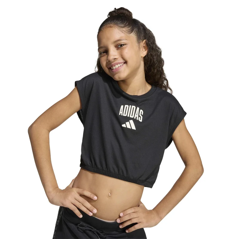Seasonal College Typography T-Shirt Jr- Black