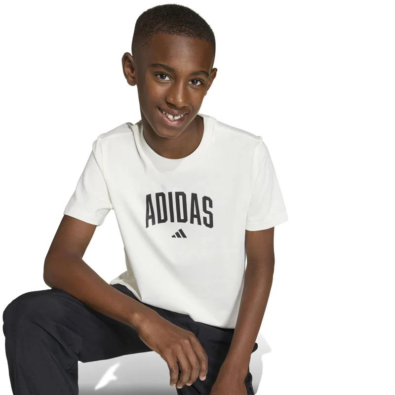Maglietta Grafica Collegiate Jr - White