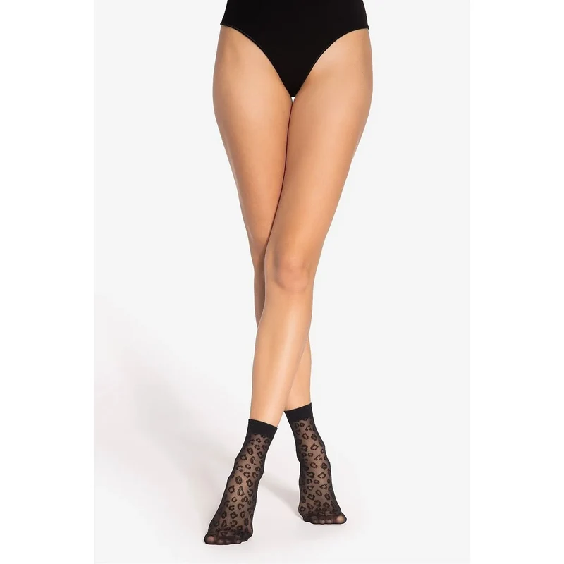 Chaussettes fines transparentes imprimé léopard pour femmes, haut de cheville, nylon et élasthanne, lingerie sexy, accessoire glamour, confort quotidien, occasion spéciale, style audacieux
