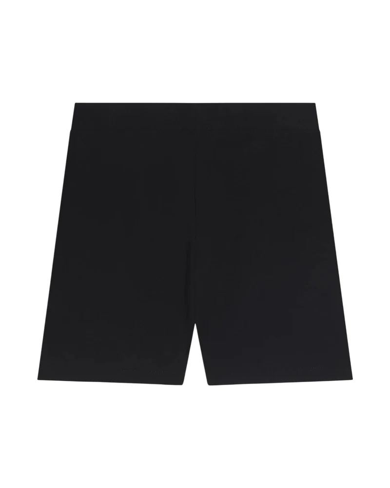 Leggings Short in Jersey con Logo - Black
