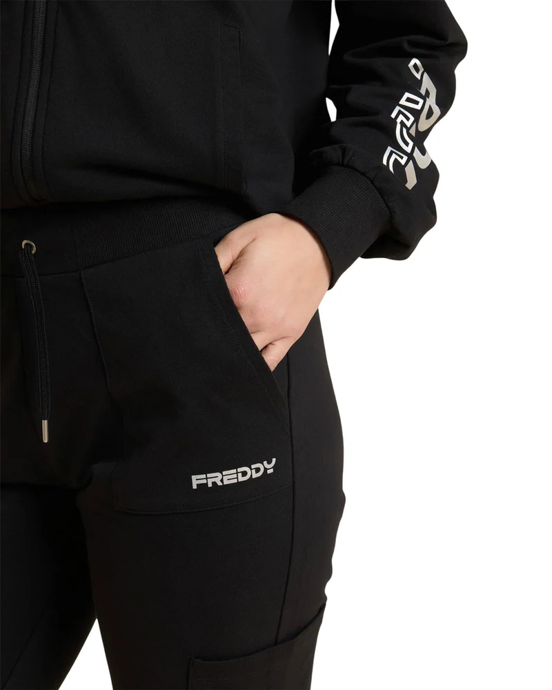 Regular fit trousers with camp pockets - Black