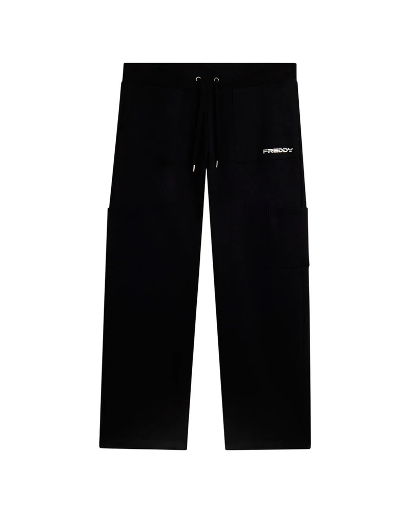 Regular fit trousers with camp pockets - Black