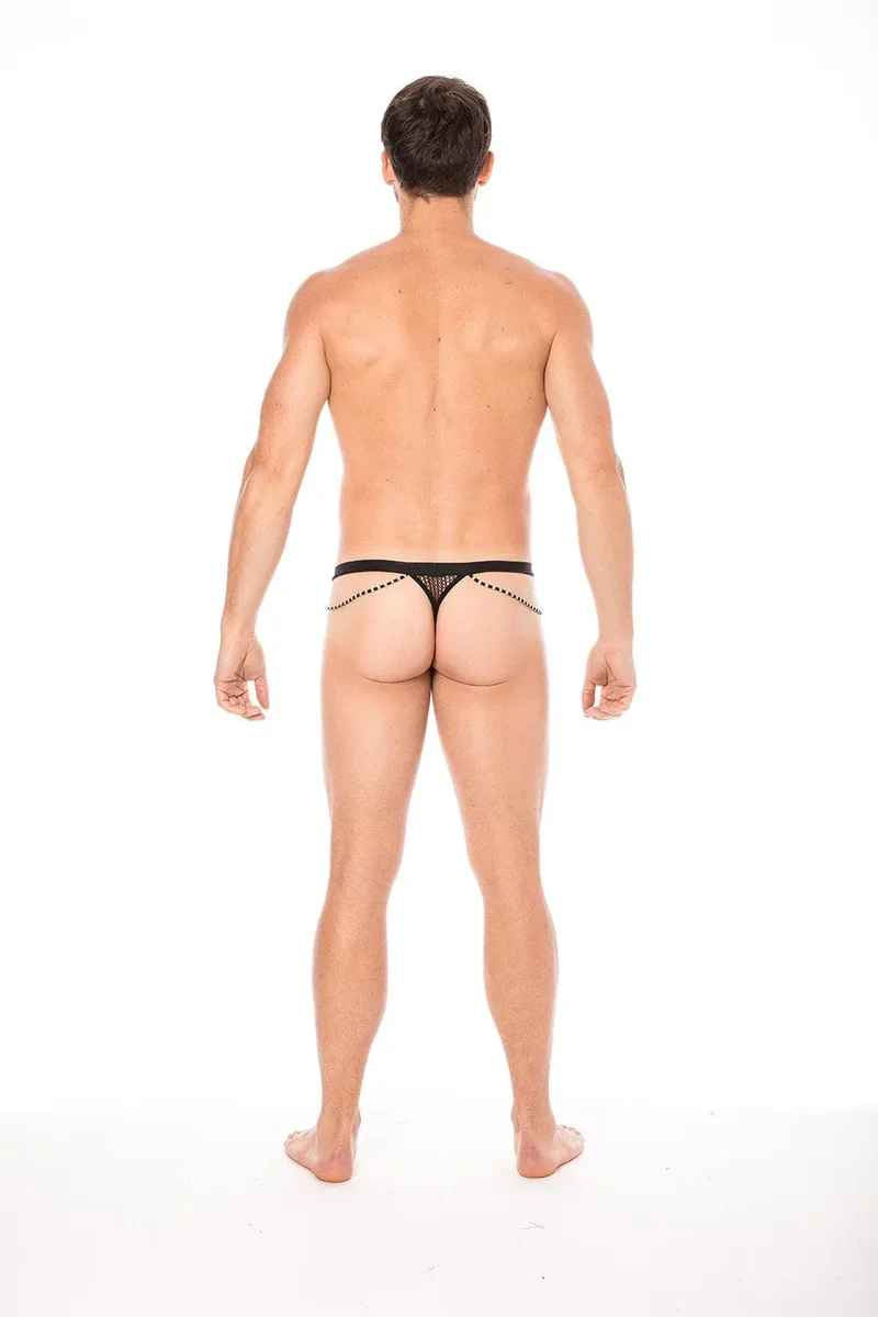 string violet homme sexy élégant confortable doux seconde peau style branché charme opacité filet cordelettes polyamide elasthanne collection urbaine