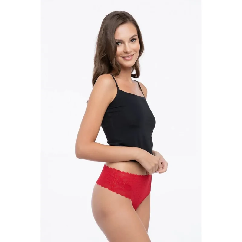 String en dentelle Julimex Bellie modèle 178313 garniture coquillage taille haute invisible lingerie érotique féminine