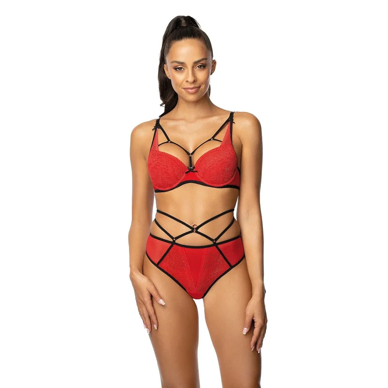 Strings Loren modèle 204077 Mat lingerie sexy satin dentelle élasthanne polyamide elastique taille ajustable