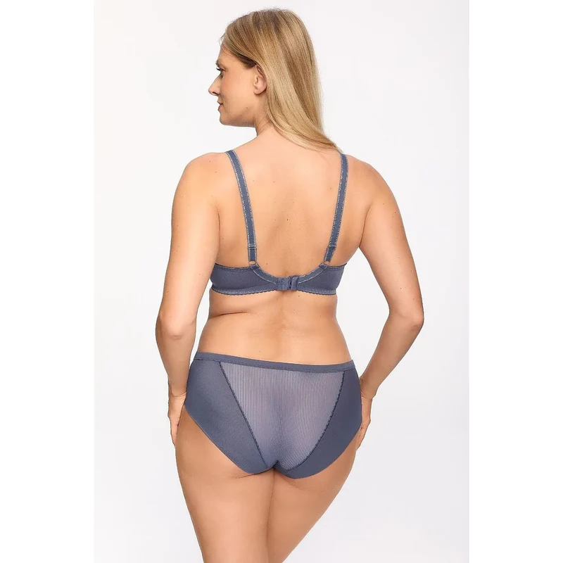 Lingerie sexy Gaia semi-soft model 208171 soutien-gorge armatures culotte coupe couvrante maille transparente confort quotidien occasion spéciale