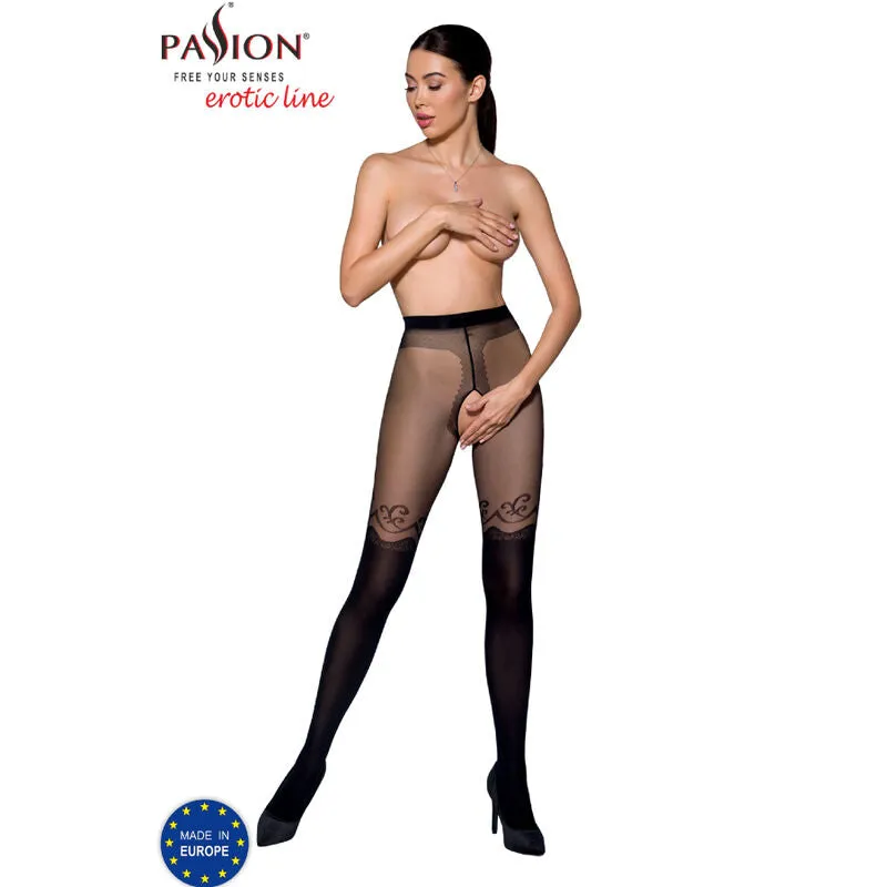 bas noirs ouverture cuisses femme moderne luxe confort vingt quarante deniers finition raffinée transparence polyamide elasthanne