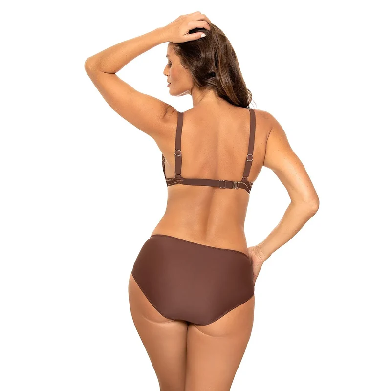 Maillot de bain deux pièces Italian Carvico Tessuti 20% Elasthanne 80% Polyamide Soutien-gorge sans push-up armatures dos renforcé brief lisse confort Tailles 38C-42F Marko