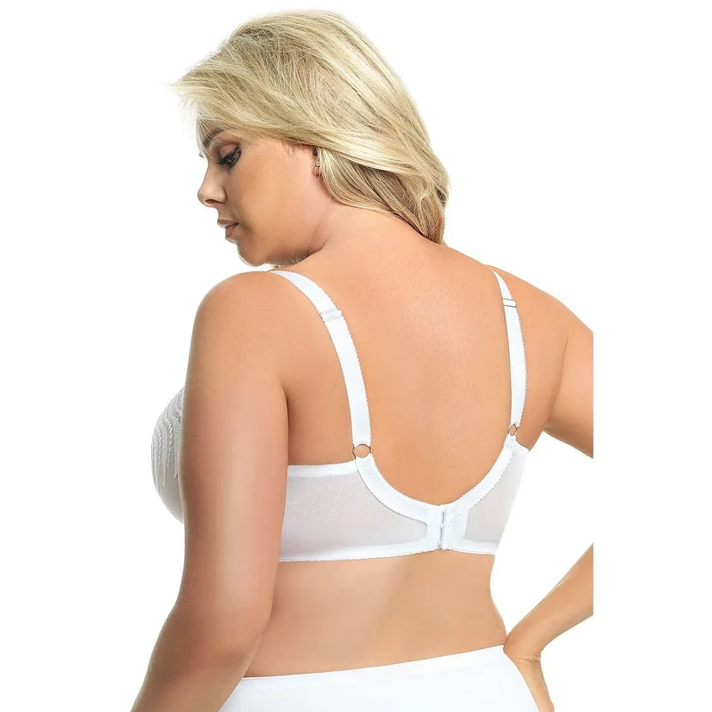 soutiengorge Gorsenia broderie sexy élégante transparent blanc ruban noeuds bretelles dorée fronces maintien elasthanne légère sophistiqué sensuelle raffinée