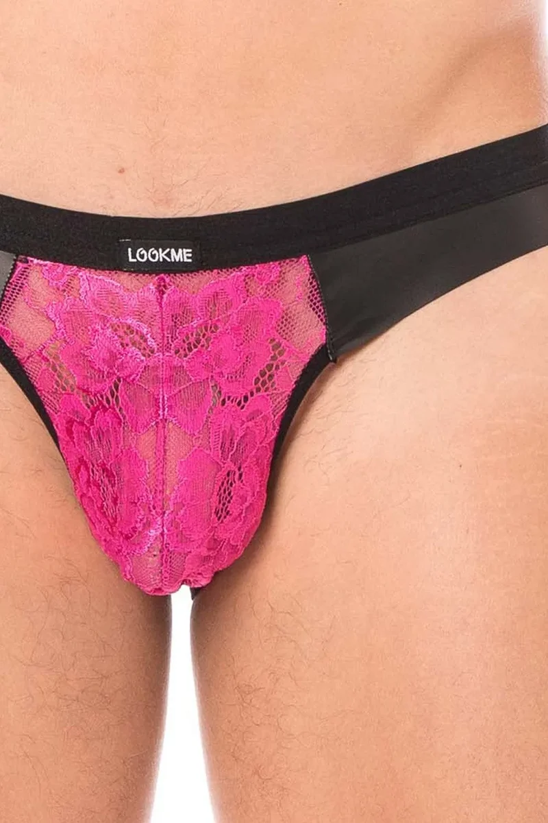sousvetement dentelle magenta florale sophistiqué maintien ceinture élastique arrière silhouette confortable durable polyester élasthanne raffiné sensuel