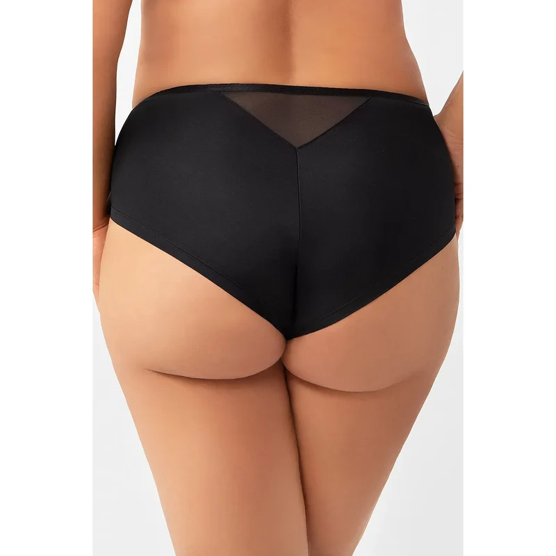 Culottes Gorsenia Lingerie noires en lace floral taille haute microfibre douce coverage complète respirante confort quotidien