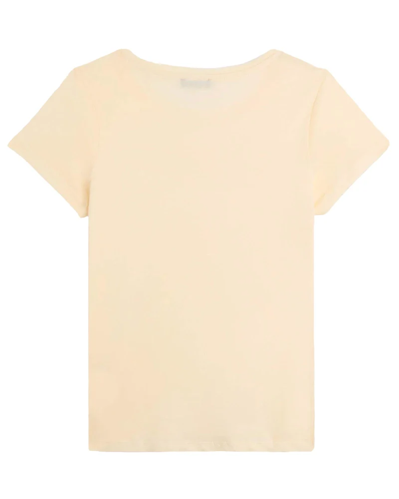 T-shirt Con Strass E Banda Logata Sulle Spalle Donna
