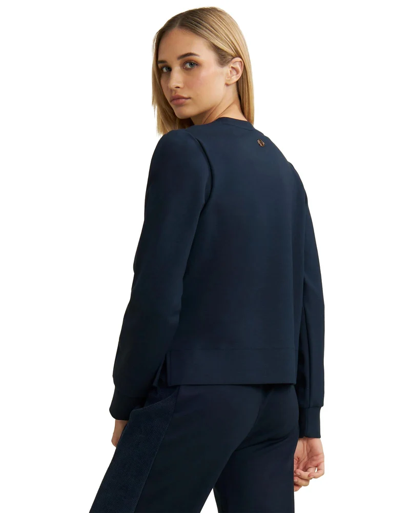 Felpa Girocollo Con Strass Donna