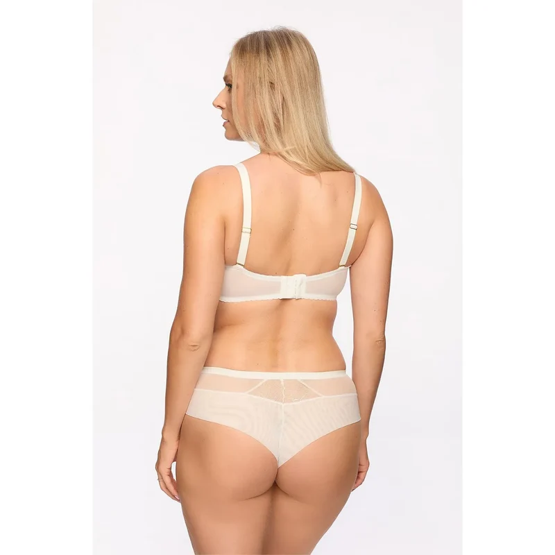 soutien gorge rembourré dentelle ivoire floral élégant confortable ajustable bretelles doublé soulèvement galbant raffiné discret sophistiqué quotidien