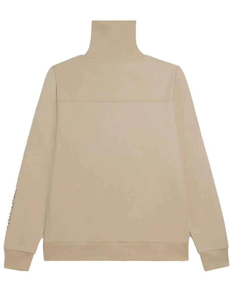 Felpa Con Zip E Collo Alto Risvoltabile Donna
