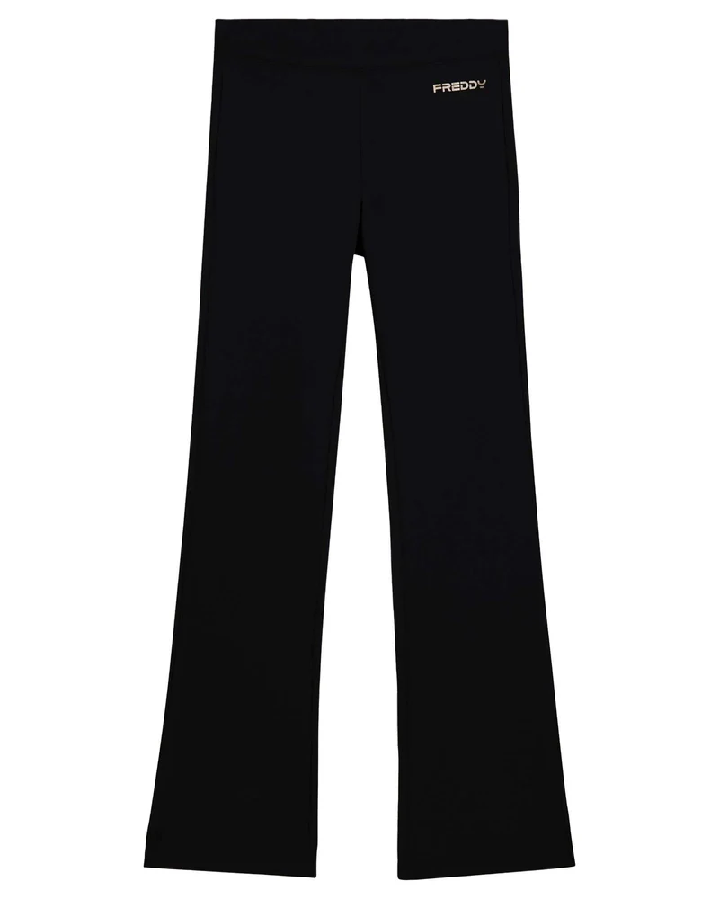 Leggings Donna Flare In Felpa Elasticizzata