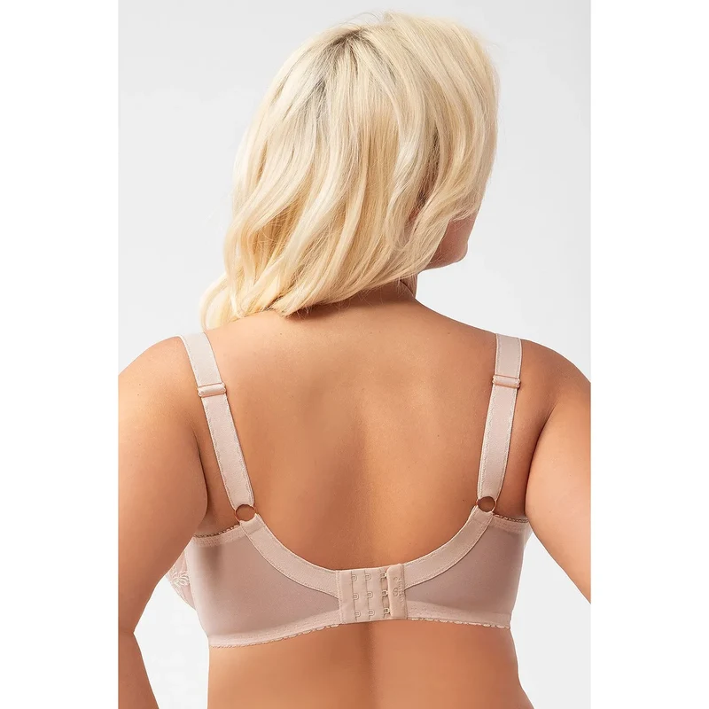 Soutien-gorge élégant dentelle motifs floraux nude Gorsenia lingerie féminine maintien confort romantique lingerie intime sexy