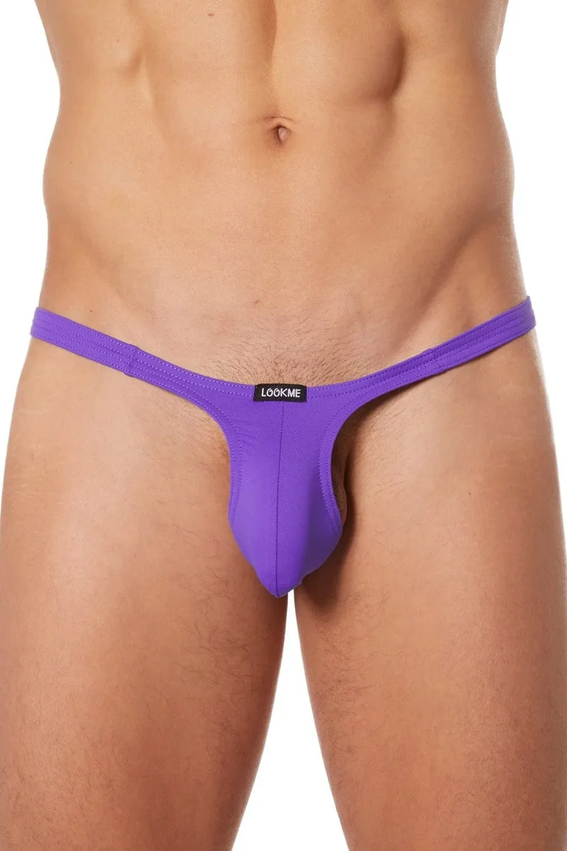 string violet homme super échancré ligne très fine séduction sensuel confortable microfibre élastique maintien invisible taille ajustée moderne collection