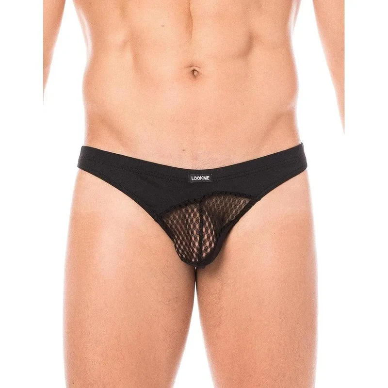 string noir transparent sexy séduisant élégant branché confortable doux extensible polyamide elasthanne fines rayures opaque maintien tenue